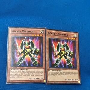 Yugioh Card Rocket Warrior Light Type Monster 1st Edition 1996 NWOTS Two InStock